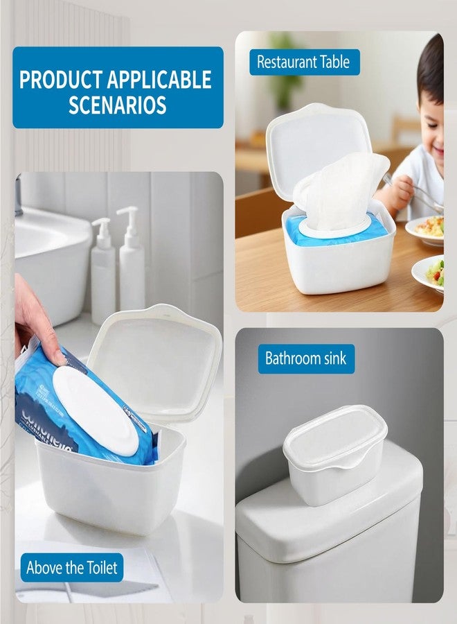 Eiszhjk Wipes Dispenser Compatible with Cottonelle Flushable, Refillable Wet Wipes Container, Wipe Holder Keeps Wet Tissue Clean and Fresh, Non-Slip Wipe Case with Sealing Design Lid, for Home and Travel - Image 5